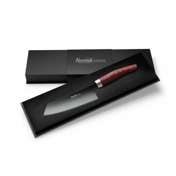 Nesmuk Manufaktur Nesmuk Janus Kochmesser Klein Micarta Red 1